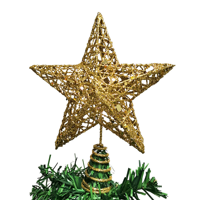 Star Tree Topper - 1 قطعة 15*20 سنتيمتر الذهب بريق