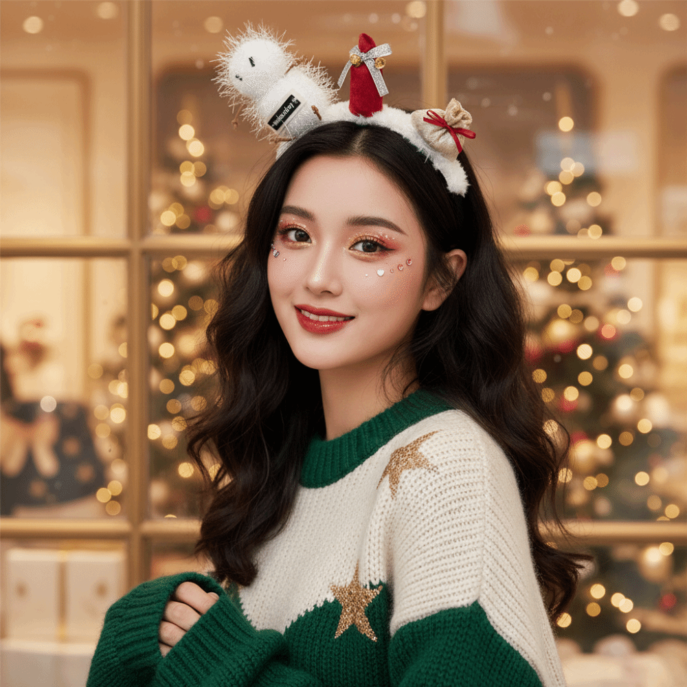 Reindeer Antlers Headband - عصابة رأس عيد الميلاد ذات ملمس