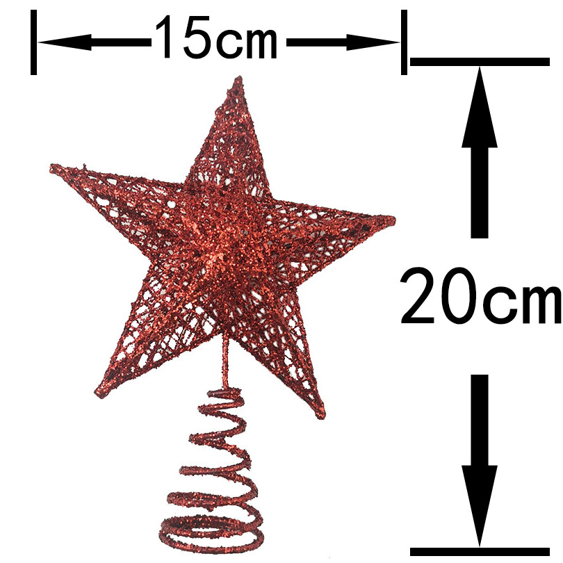 1 قطعة 15*20 سنتيمتر الذهب بري - مراجعة Star Tree Topper وسعره