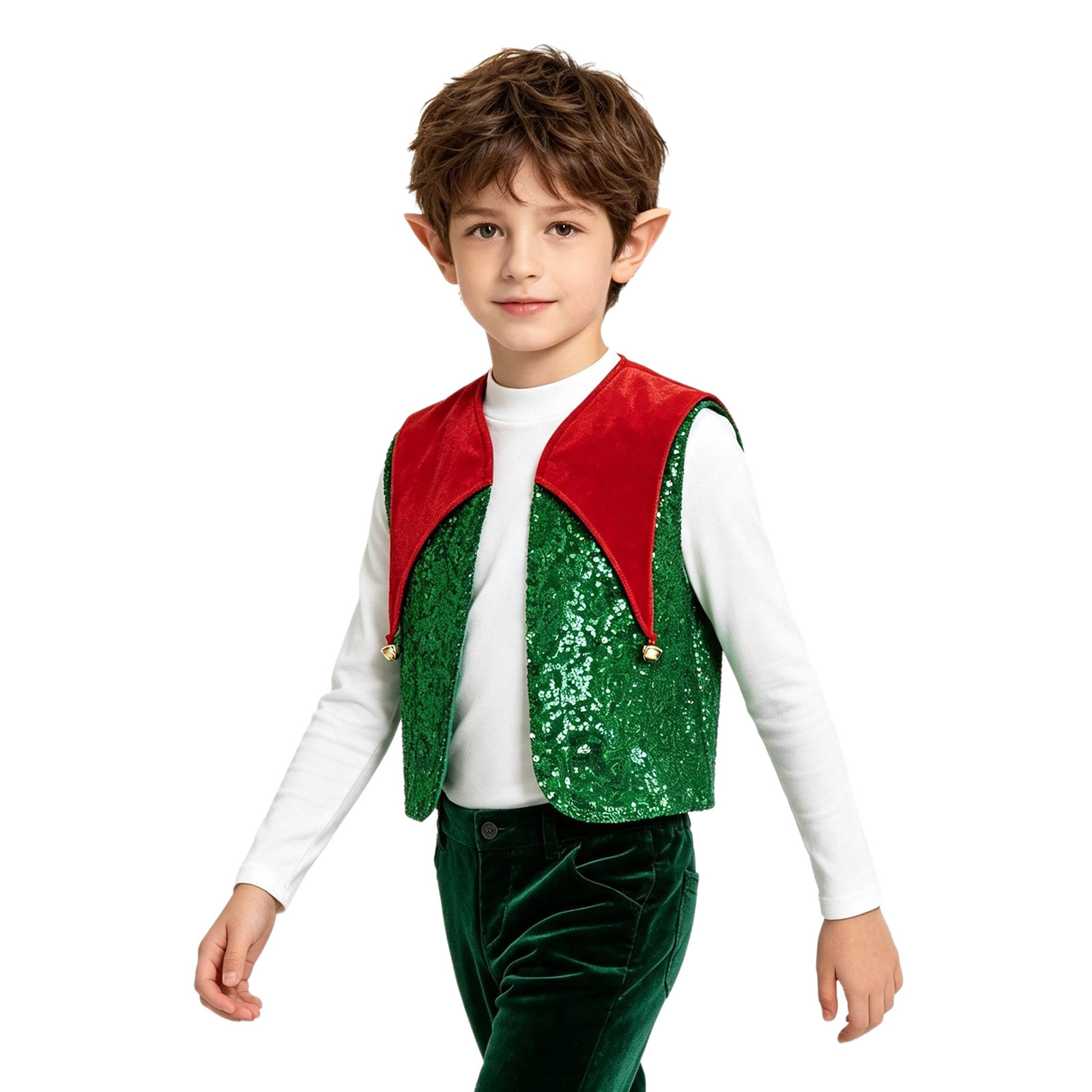 سترة أطفال للجنسين بتصميم قزم  - مراجعة Elf Costume Christmas وسعره