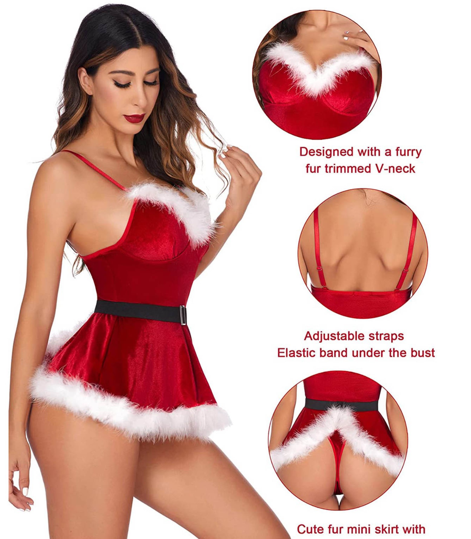 المرأة مثير ثوب النوم سانتا كل - مراجعة Elf Costume Christmas وسعره