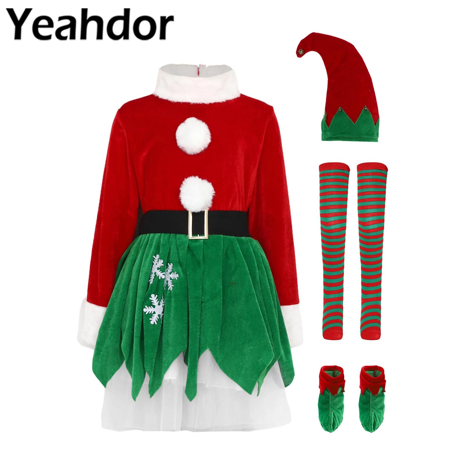 أطفال بنات عيد الميلاد عيد الم - مراجعة Elf Costume Christmas وسعره