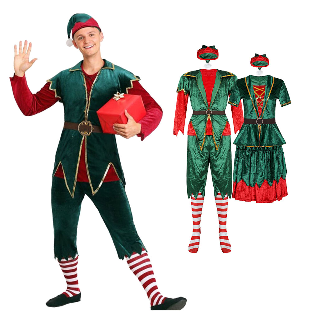 عيد الميلاد سانتا كلوز زي زوجي - مراجعة Elf Costume Christmas وسعره