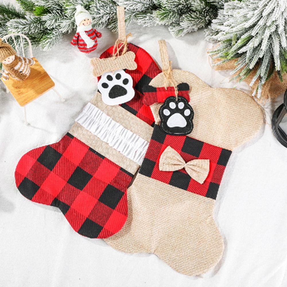زينة معلقة على شكل عظمة كلب ثل - مراجعة Christmas Stocking Hanging وسعره