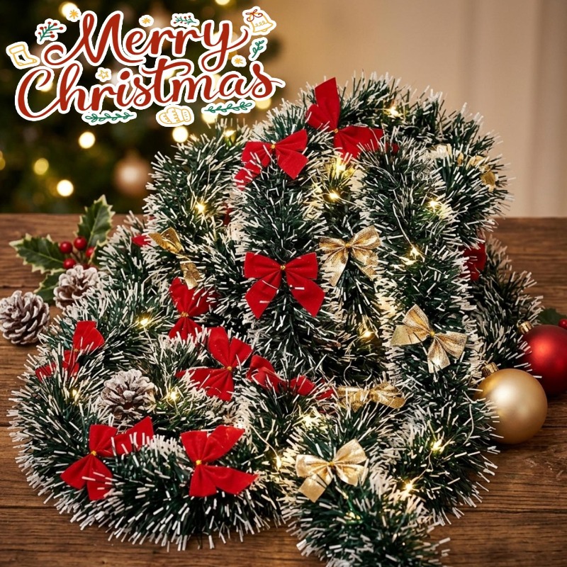 زينة عيد الميلاد من التينسل بط - مراجعة Tinsel Garland Decoration وسعره
