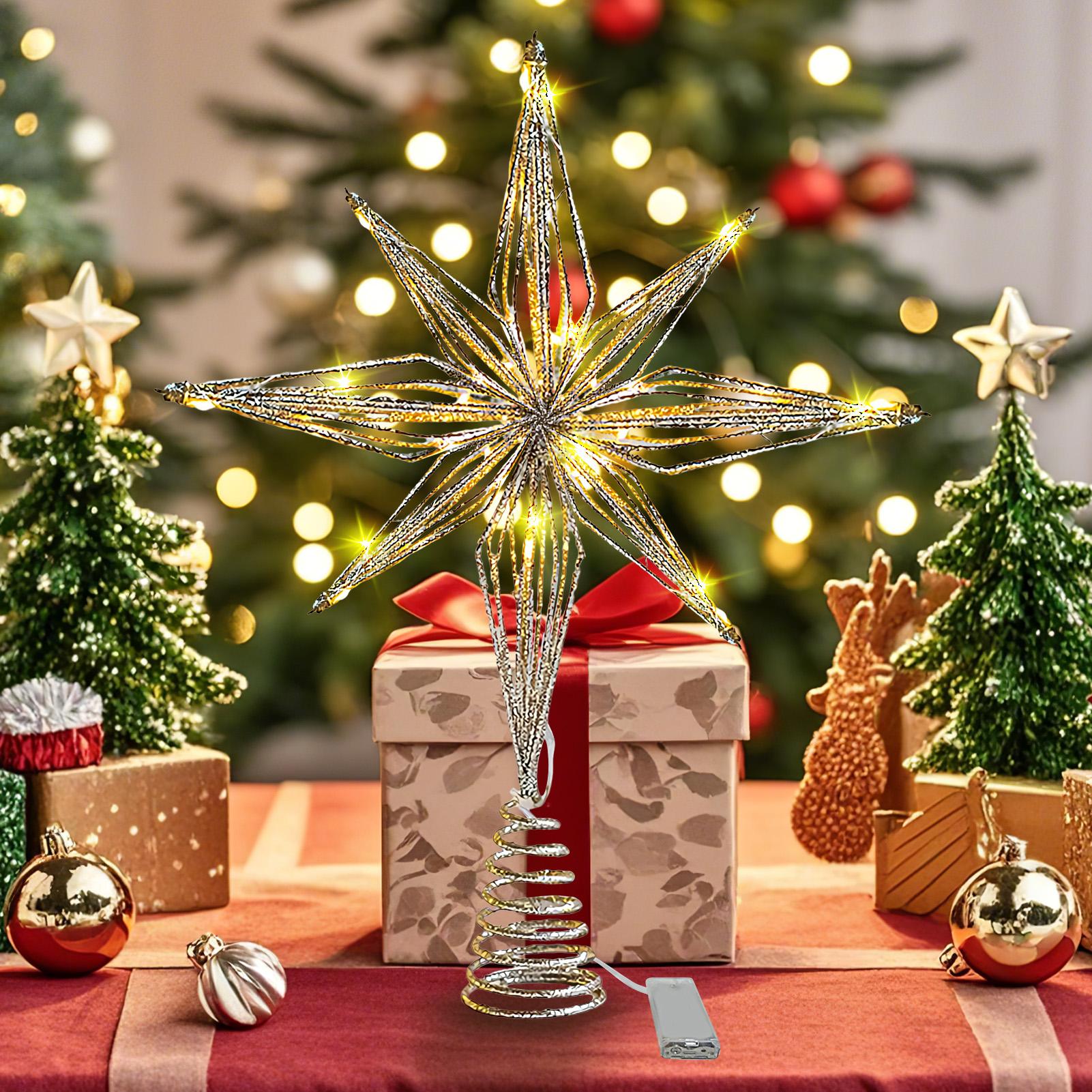 شجرة عيد الميلاد توبر ثلاثية ا - مراجعة Star Tree Topper وسعره