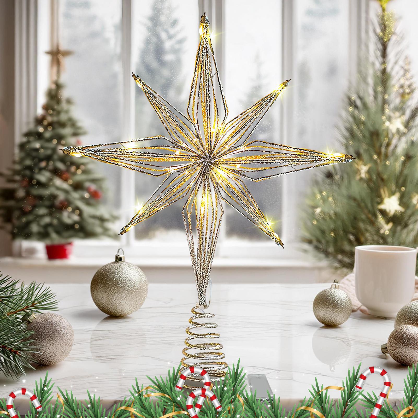 شجرة عيد الميلاد توبر ثلاثية ا - مراجعة Star Tree Topper وسعره